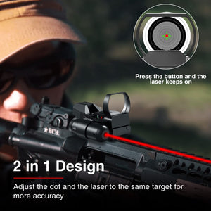 2-in-1 Design of EZshoot Best Red Dot Sight with Red Laser Sight