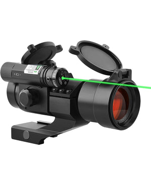 EZshoot 1x30mm Red Dot Sight Scope with Green Laser for 20mm Cantilever Mount
