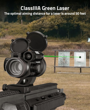 EZshoot Best Red Dot Sight with ClasslllA Green Laser - Bright Laser for Zeroing