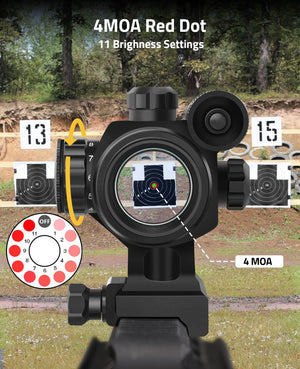 EZshoot 4MOA Red Dot Sight with 11 Brightness Settings - Best Dot sight for Hunting