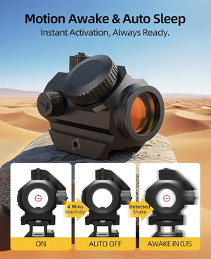 EZshoot 2 MOA Dot & 40 MOA Circle Motion Awake Red Dot Sight