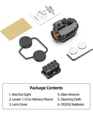 EZshoot 2 MOA Dot & 40 MOA Circle Motion Awake Red Dot Sight