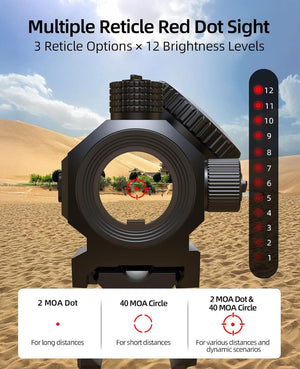 EZshoot 2 MOA Dot & 40 MOA Circle Motion Awake Red Dot Sight