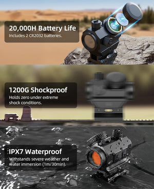 EZshoot 2 MOA Dot & 40 MOA Circle Motion Awake Red Dot Sight