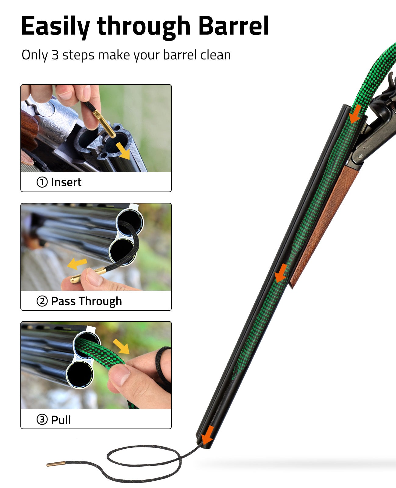 3 Steps to Clean the Barrel with EZshoot Bore Cleaner