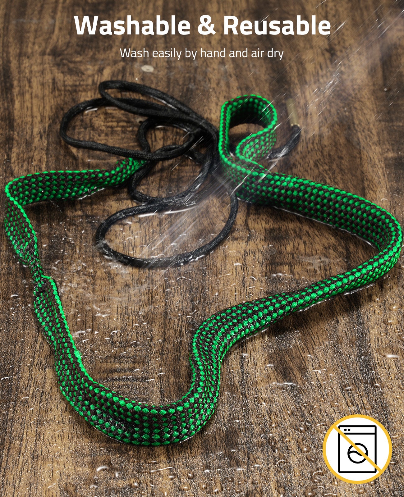 Washable and Reusable Bore Cleaner for Rifles and Pistols