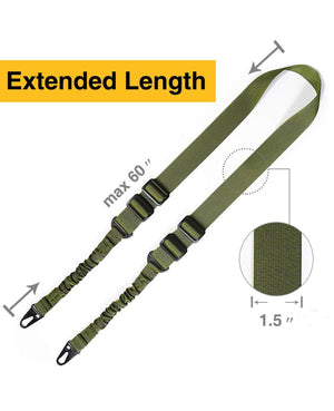 EZshoot 2 Point Rifle Sling Adjustable Length Gun Sling with Metal Hook