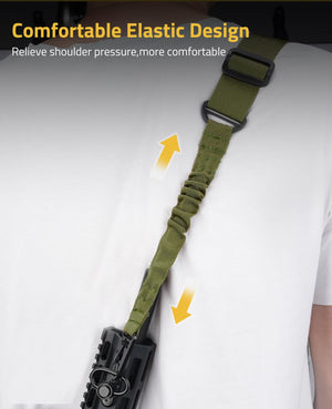 EZshoot 2 Point Rifle Sling Adjustable Length Gun Sling with Metal Hook