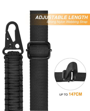 Adjustable Length Strong Nylon 2 Point Sling with Metal Hooks