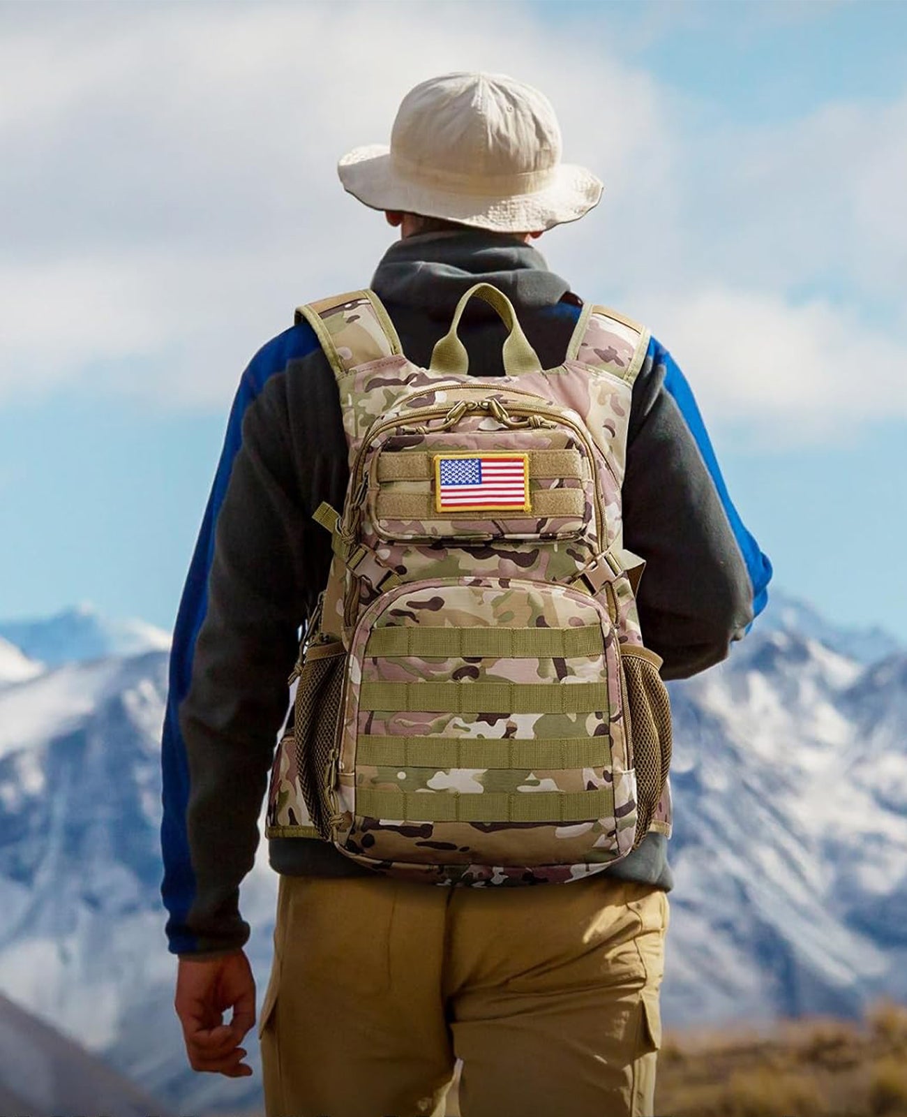 EZshoot 22L Tactical Hydration Backpack with 3L Water Bladder for Men Women