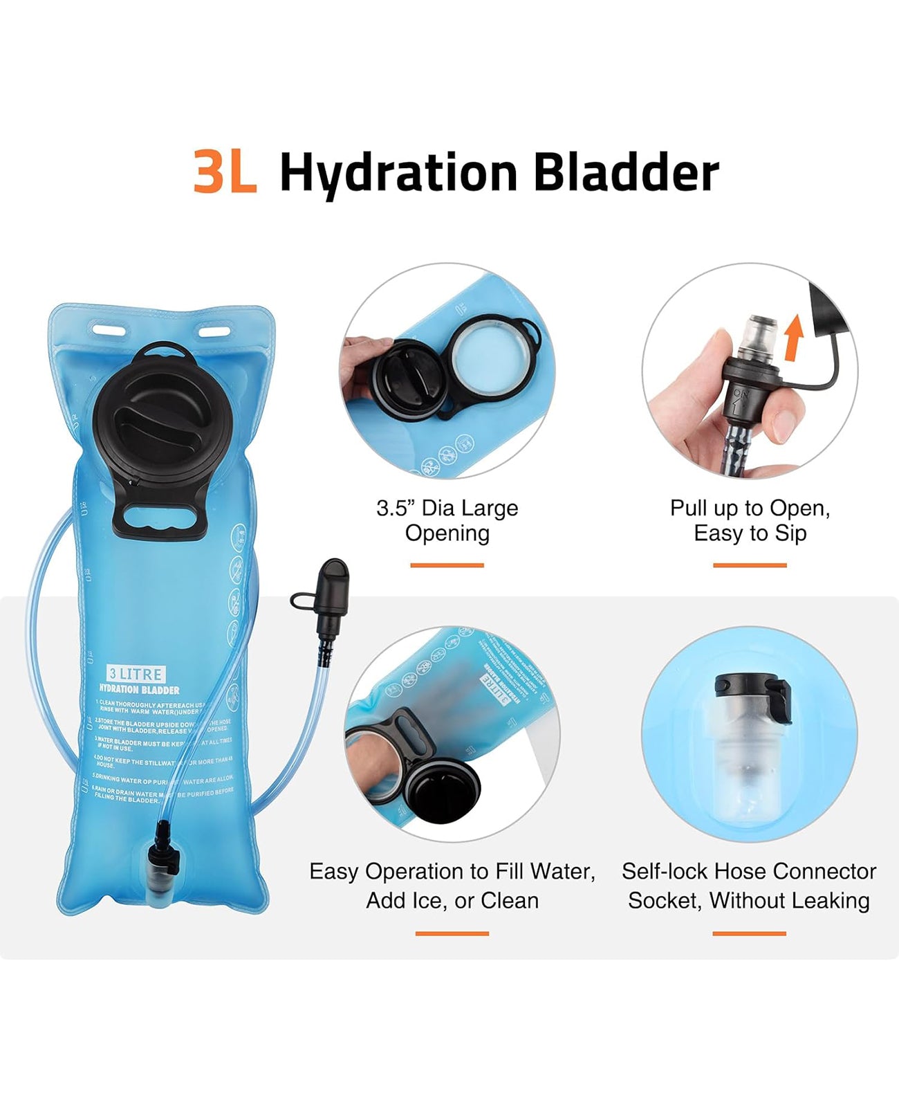 EZshoot 22L Tactical Hydration Backpack with 3L Water Bladder for Men Women