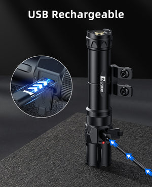 EZshoot Rechargeable Flashlight Laser Light Combo for AR with USB Charging