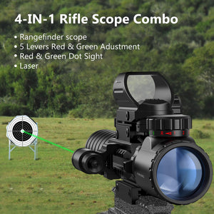 EZshoot 4-in-1 Rifle Scope Combo for AR-15 Hunting