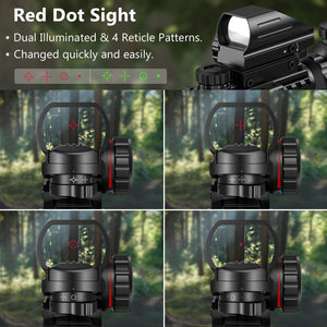 EZshoot 3-9x32 Rifle Scope with Dual Illuminated and 4 Reticle Patterns
