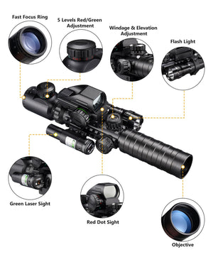 Product Structure of EZshoot 3-9x32 Rifle Scope Combo for AR-15