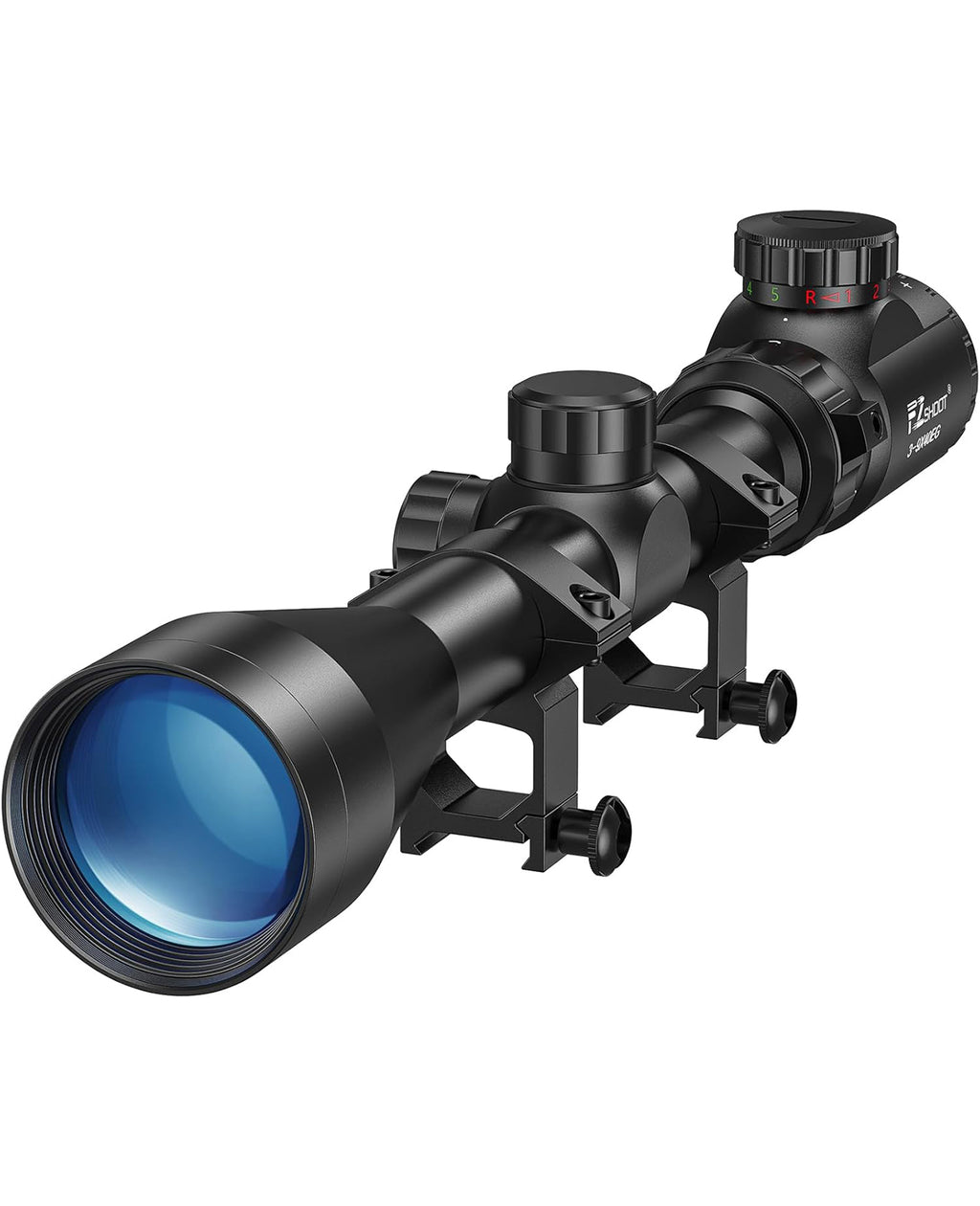 EZshoot 3-9x40 Scope Red Green Illuminated Scope with Mil-dot Reticle
