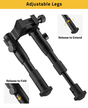 EZshoot Best Bipod - Picatinny Bipod with Adjustable Legs