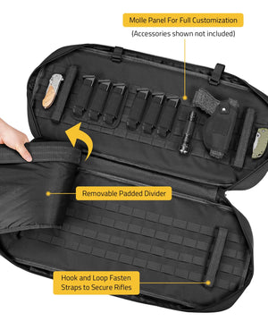 EZshoot 30 Inches Soft Rifle Case Gun Backpack Covert Bug Out Bag