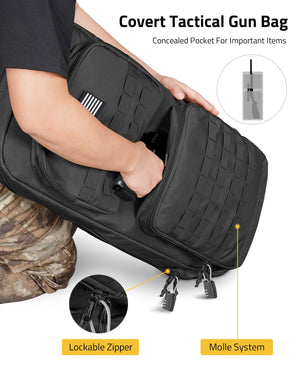 EZshoot 30 Inches Soft Rifle Case Gun Backpack Covert Bug Out Bag