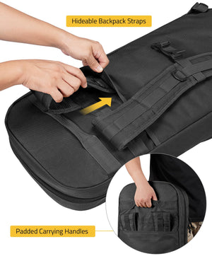EZshoot 30 Inches Soft Rifle Case Gun Backpack Covert Bug Out Bag