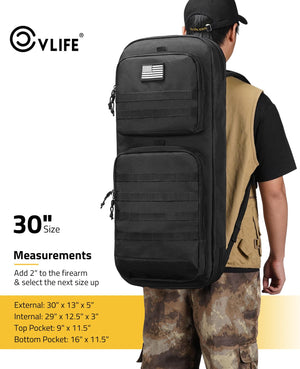 EZshoot 30 Inches Soft Rifle Case Gun Backpack Covert Bug Out Bag