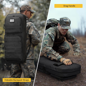 EZshoot 30 Inches Soft Rifle Case Gun Backpack Covert Bug Out Bag