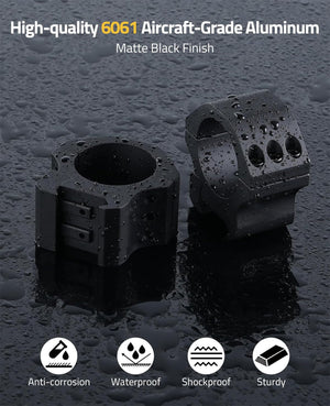 EZshoot 30mm Scope Rings Mount for Picatinny Rails - 2 Pieces