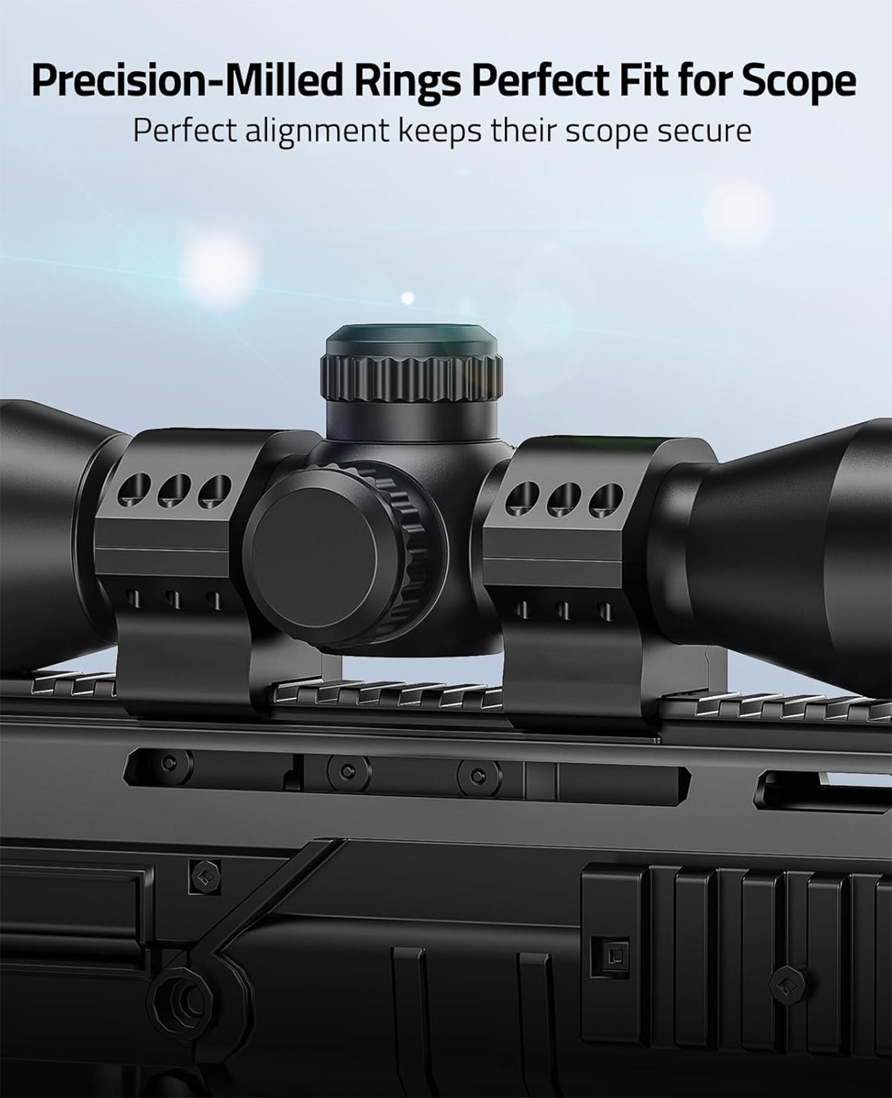 EZshoot 30mm Scope Rings Mount for Picatinny Rails - 2 Pieces