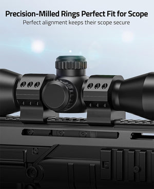 EZshoot 30mm Scope Rings Mount for Picatinny Rails - 2 Pieces