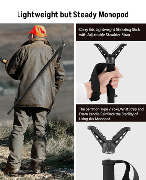 EZshoot Lightweight and Sturdy Monopod for Rifle Shooting and Hunting