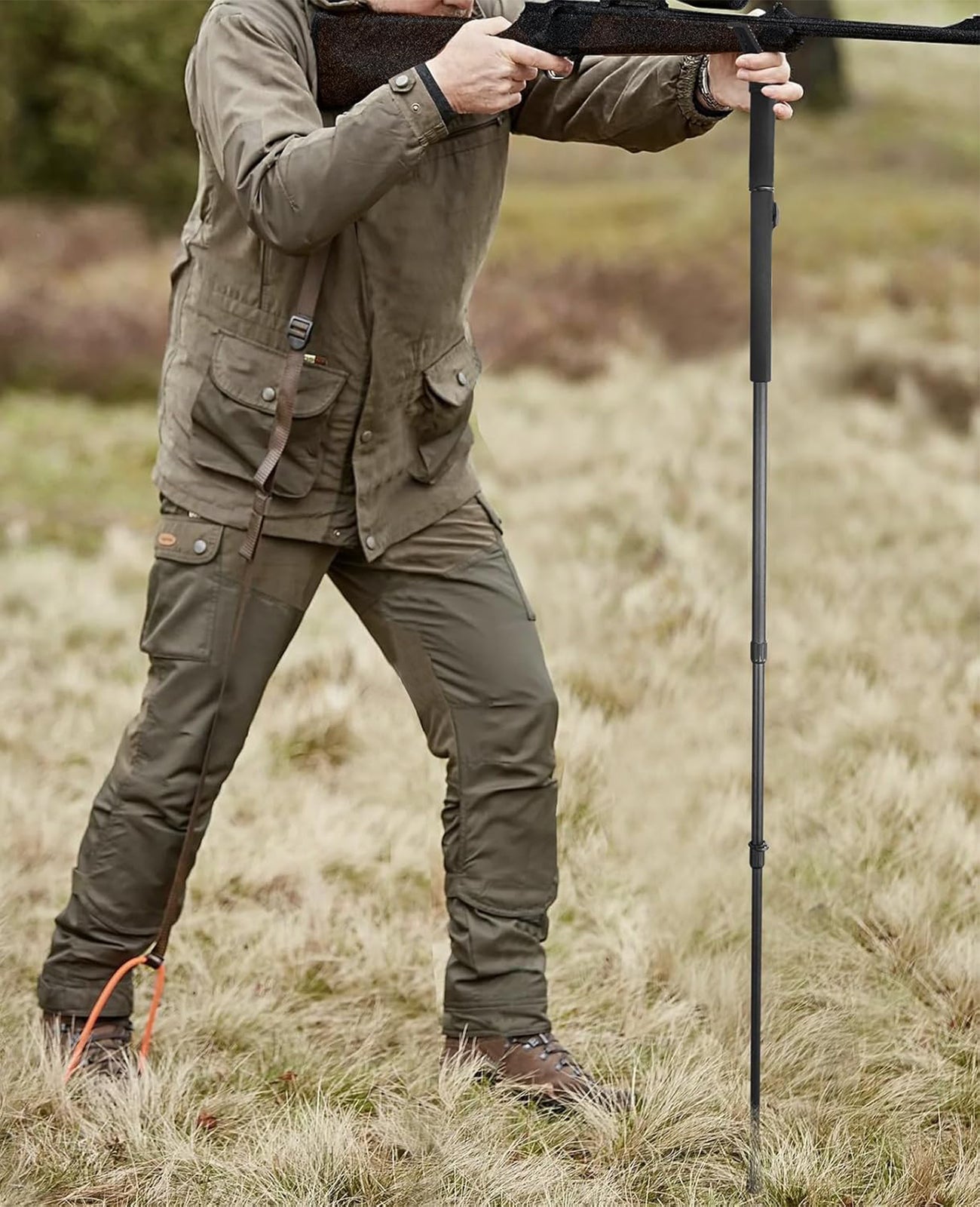 EZshoot 33.1" to 74.8" Height Adjustable Shooting Stick with V Yoke Rest