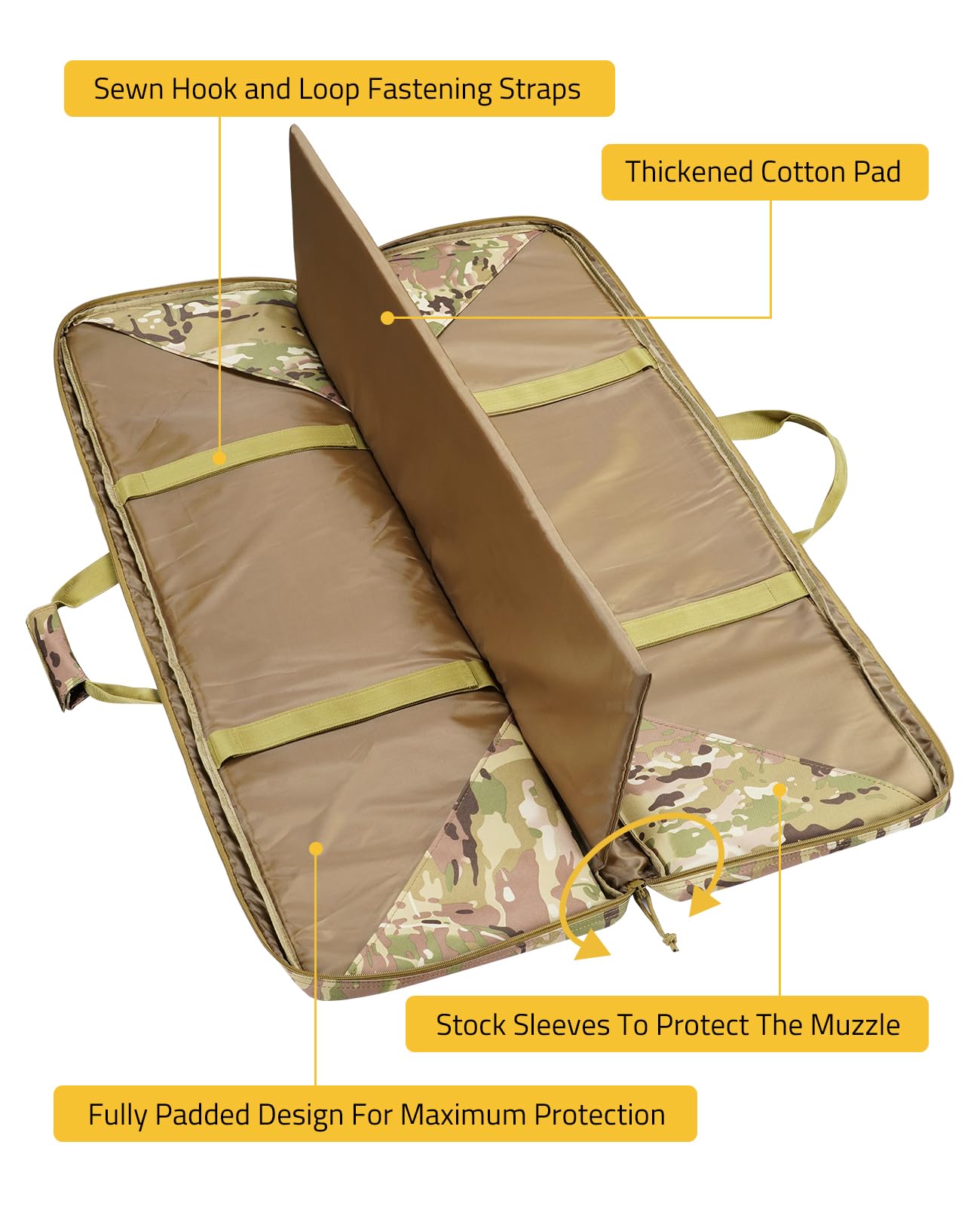 EZshoot 36" 42" 46" Soft Rifle Backpack Tactical Double Long Gun Bag