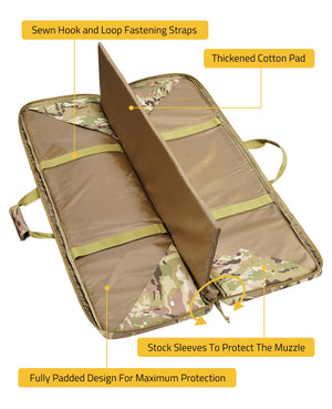 EZshoot 36" 42" 46" Soft Rifle Backpack Tactical Double Long Gun Bag