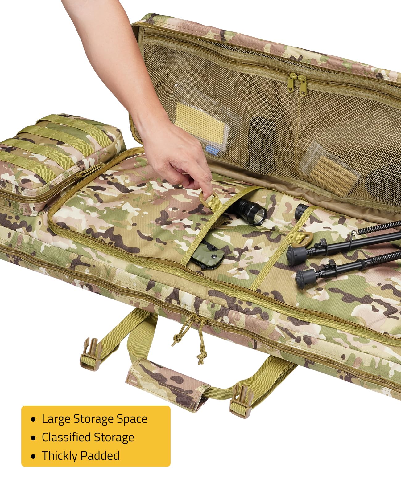 EZshoot 36" 42" 46" Soft Rifle Backpack Tactical Double Long Gun Bag