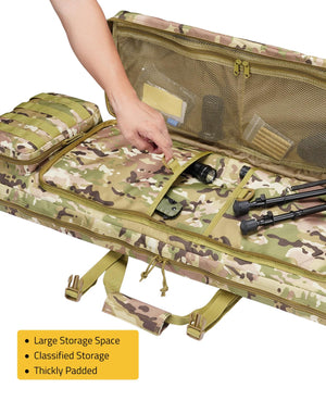 EZshoot 36" 42" 46" Soft Rifle Backpack Tactical Double Long Gun Bag