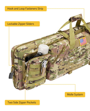EZshoot 36" 42" 46" Soft Rifle Backpack Tactical Double Long Gun Bag