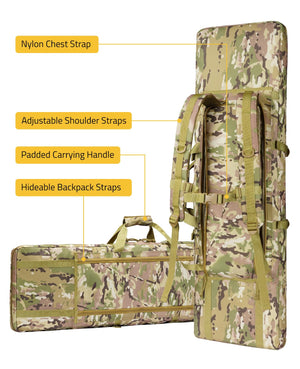 EZshoot 36" 42" 46" Soft Rifle Backpack Tactical Double Long Gun Bag