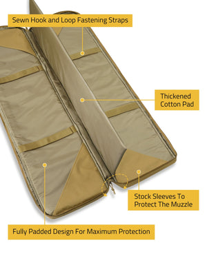 EZshoot 36 Inches Soft Rifle Backpack Double Long Gun Bag