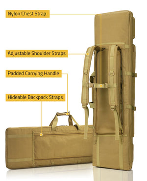 EZshoot 36 Inches Soft Rifle Backpack Double Long Gun Bag
