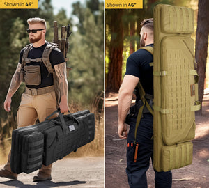 EZshoot 36 Inches Soft Rifle Backpack Double Long Gun Bag