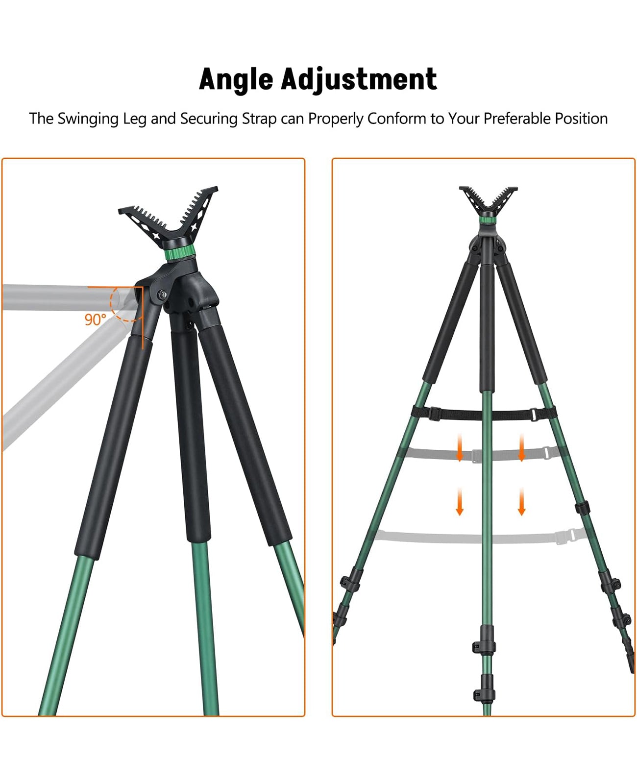 EZshoot Stable and Sturdy Tripod with Angle Adjustment for Shooting