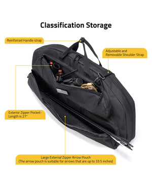 EZshoot 37 Inches Compound Bow Case Soft Bow Bag Compact Arrow Case