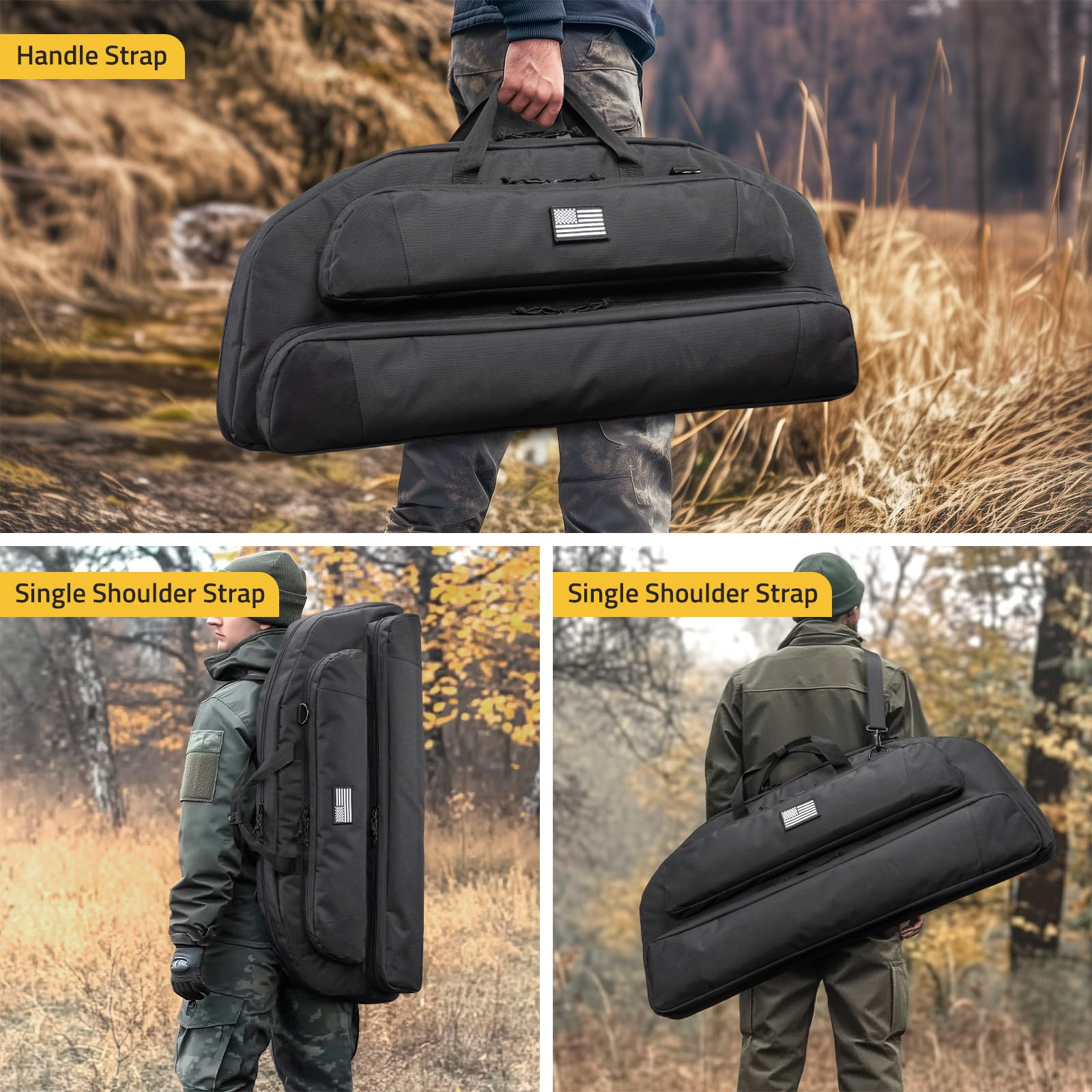 EZshoot 37" Compound Bow Case Soft Bow Bag Compact Arrow Case