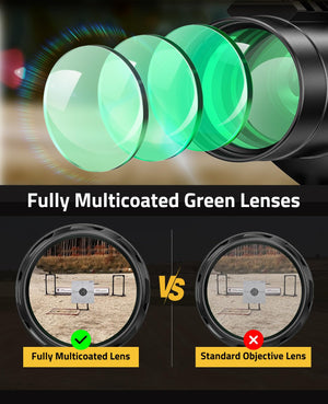 EZshoot 3x32 Prism Tactical Rifle Scope with Fully Multicoated Green Lenses