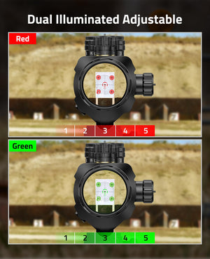EZshoot 3X32 Prism Tactical Rifle Scope with Dual Illuminated Adjustable Reticle