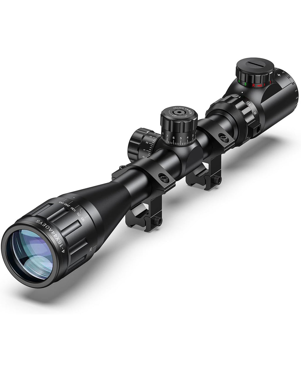 EZshoot 4-16x44 Scope for AR-15 - Red and Green Illuminated Scope with 11mm Dovetail Mounts