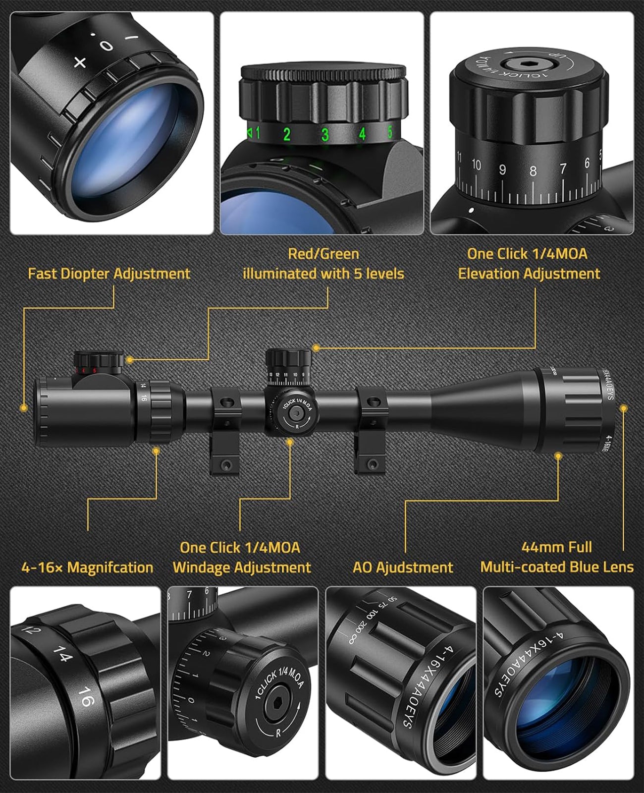 Product Structure of EZshoot Best Rifle Scope for Hunting and Shooting