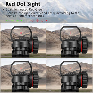 EZshoot Best Scope Combo with Red Dot Sight - Dual Illuminated Red and Green Dot