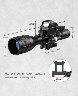 4-16x50AO Tactical Rifle Scope for 20mm Picatinny Rails