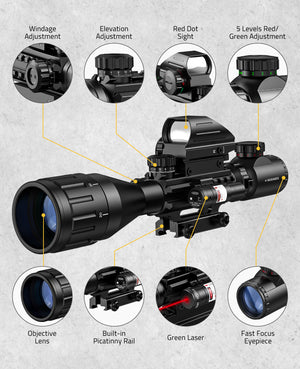 3-in-1 Tactical Rifle Scope Combo Structure
